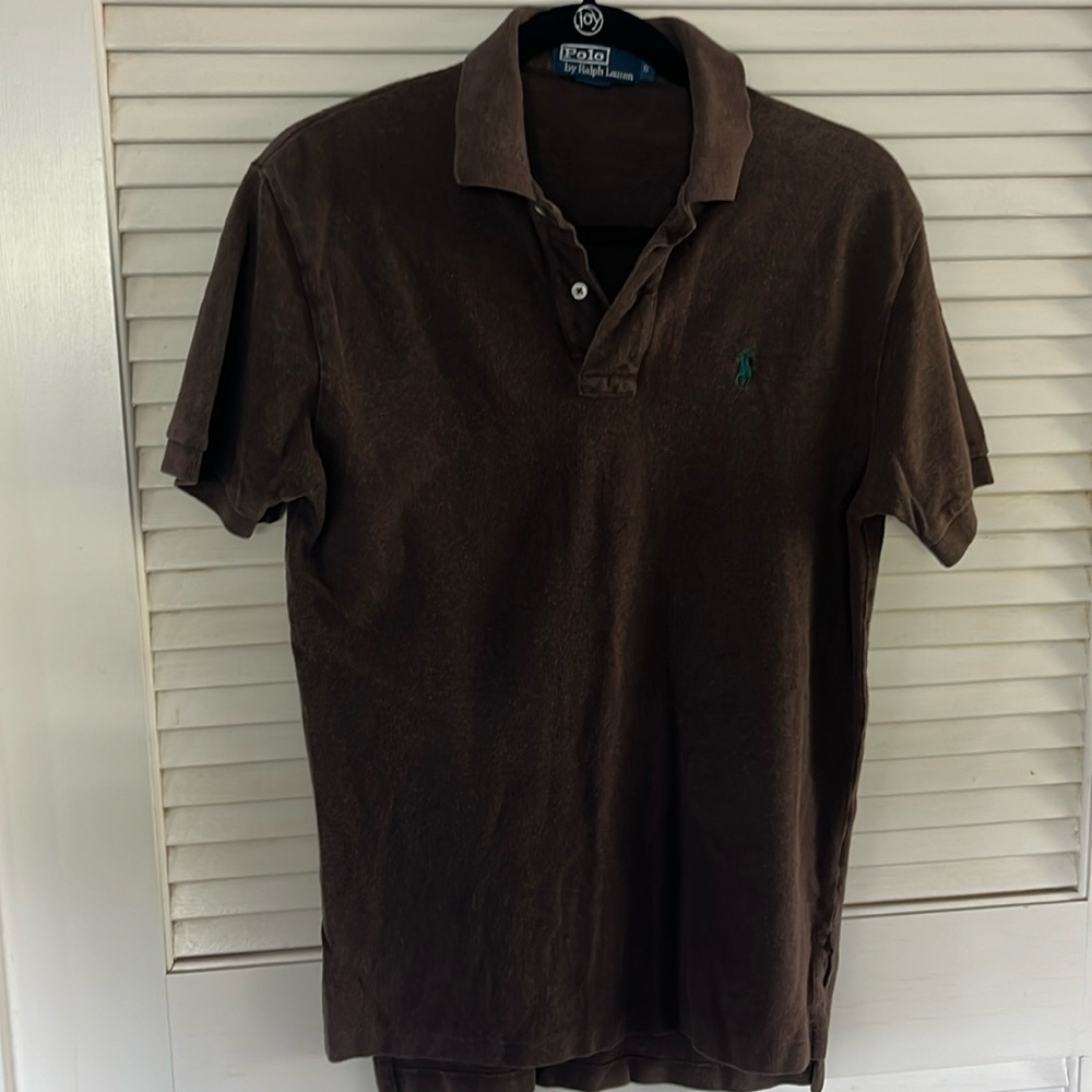 Men’s polo by Ralph Lauren in brown size small